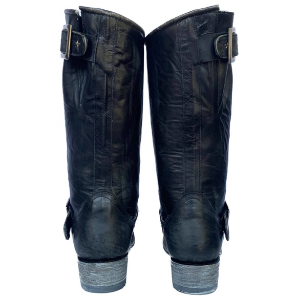 SOLD OLD GRINGO Biker Iron Eagle Harness Black Moto Cowgirl Cowboy Western Boots - Picture 4 of 6